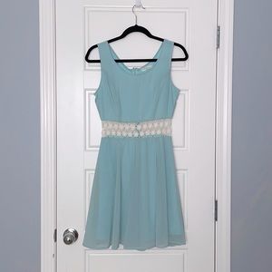 Turquoise dress with gorgeous cutout detail